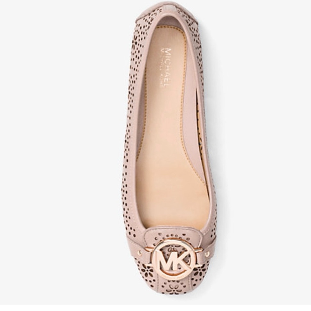 Michael Kors Fulton Floral Perforated Leather Moccasin